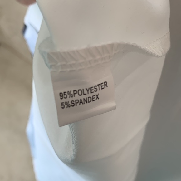 Retro Pin Up Polka Dot Dress White Navy Blue - Picture 7 of 10